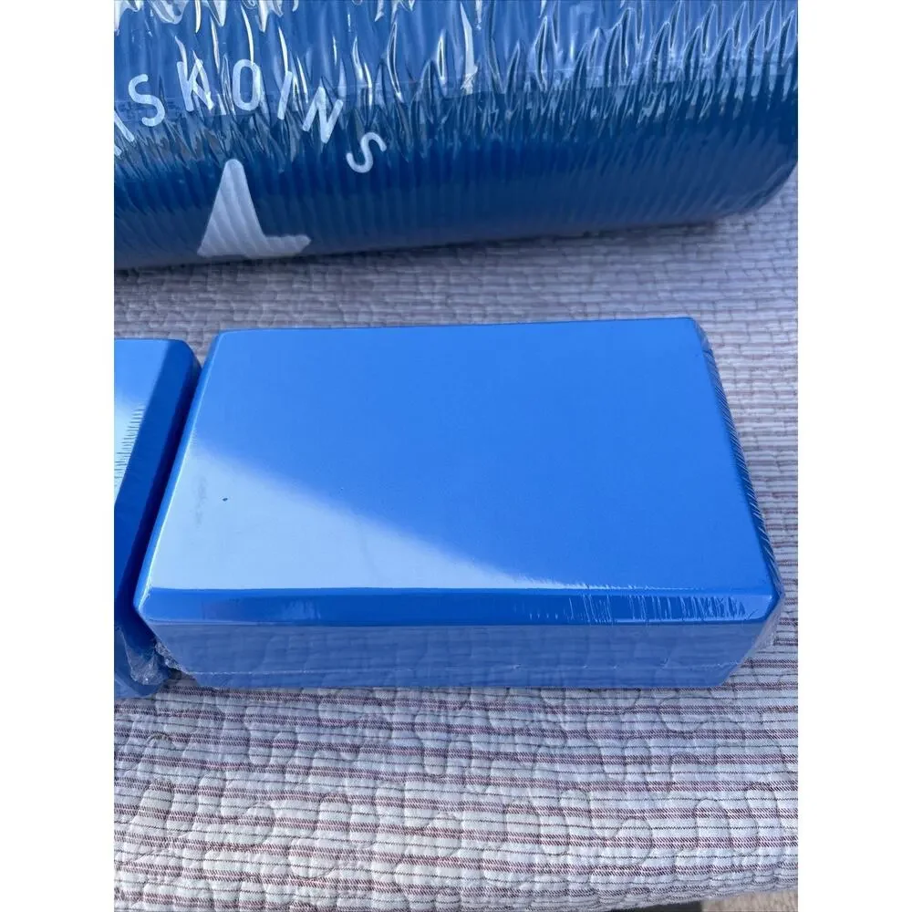 All Purpose 1/2-Inch Extra Thick High Density Anti-Tear Exercise Yoga + 2 Blocks